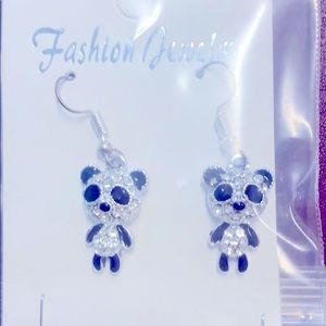 Panda bear earrings
